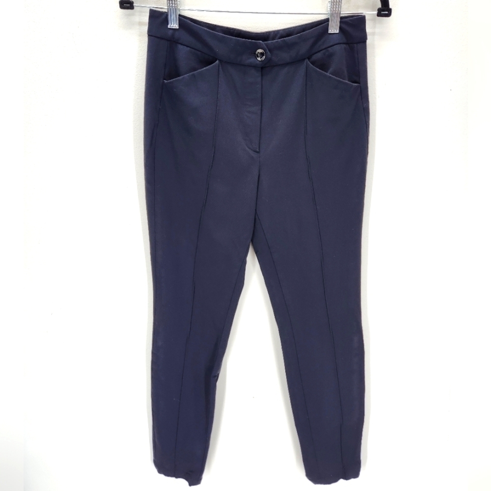 Mossimo Dutti Skinny Trousers Womens 6 Navy Blue Slimming